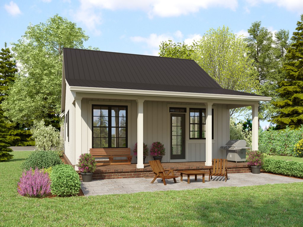 Cottage Style House Plan - 2 Beds 2 Baths 1058 Sq/Ft Plan #48-1122 ...