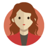 Avatar, woman, brown hair, girl, person, business, executive Icon