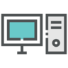 Computer, desktop, server, system Icon