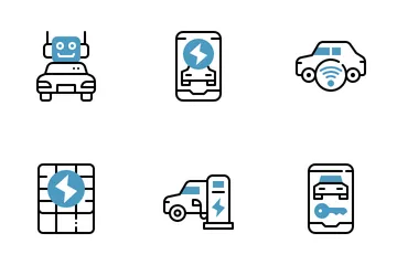 Electric Car Icon Pack