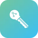 Free Key Bitcoin Access Icon