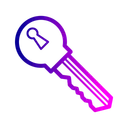 Free Key Bitcoin Access Icon