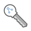 Free Key Bitcoin Access Icon