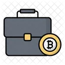 Bitcoin Portfolio Briefcase Suitcase Icon