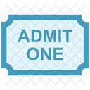 Circus Ticket Movie Ticket Admit One Icon