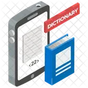Diccionario Movil Libro De Palabras En Linea Vocabulario Icono