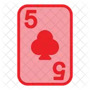 Five Of Clubs  Icon