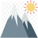 Hiking Hills Landscape Icon