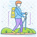 Hiking Hitchhiking Backpacking Icon