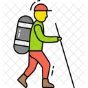 Hiking Adventure Travel Icon