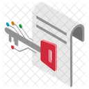 Paper Key Digital Key Cryptographic Key Icon