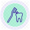 Teeth Clean Color Circle Icon Icon