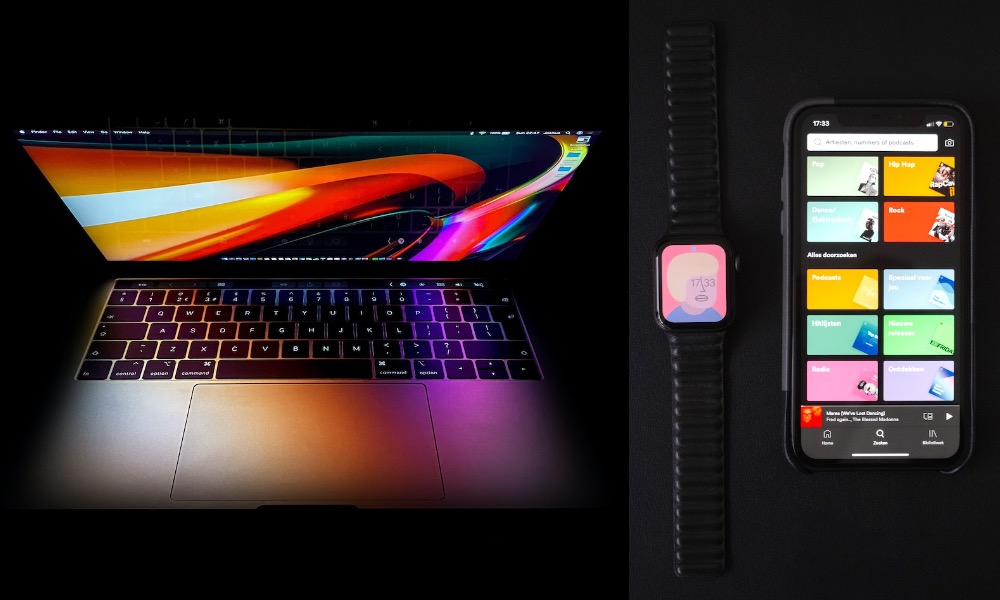 MacBook Pro iPhone and Apple Watch