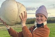 woman finds giant mushroom Buckinghamshire