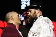 Tyson Fury Oleksandr Usyk swear rant stare