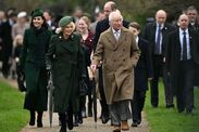 princess kate queen camilla christmas day green outfits