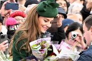 moment princess kate accepts drawing from girl