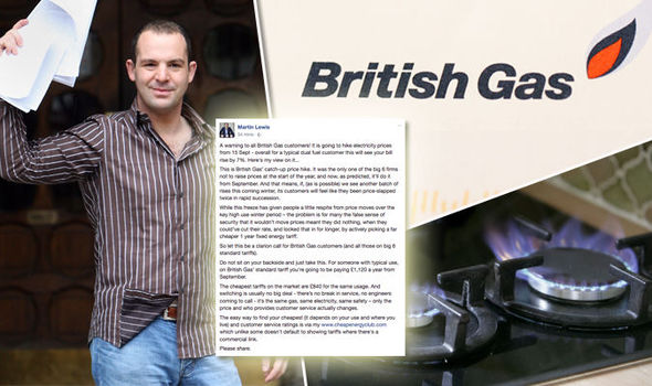 Martin Lewis British Gas