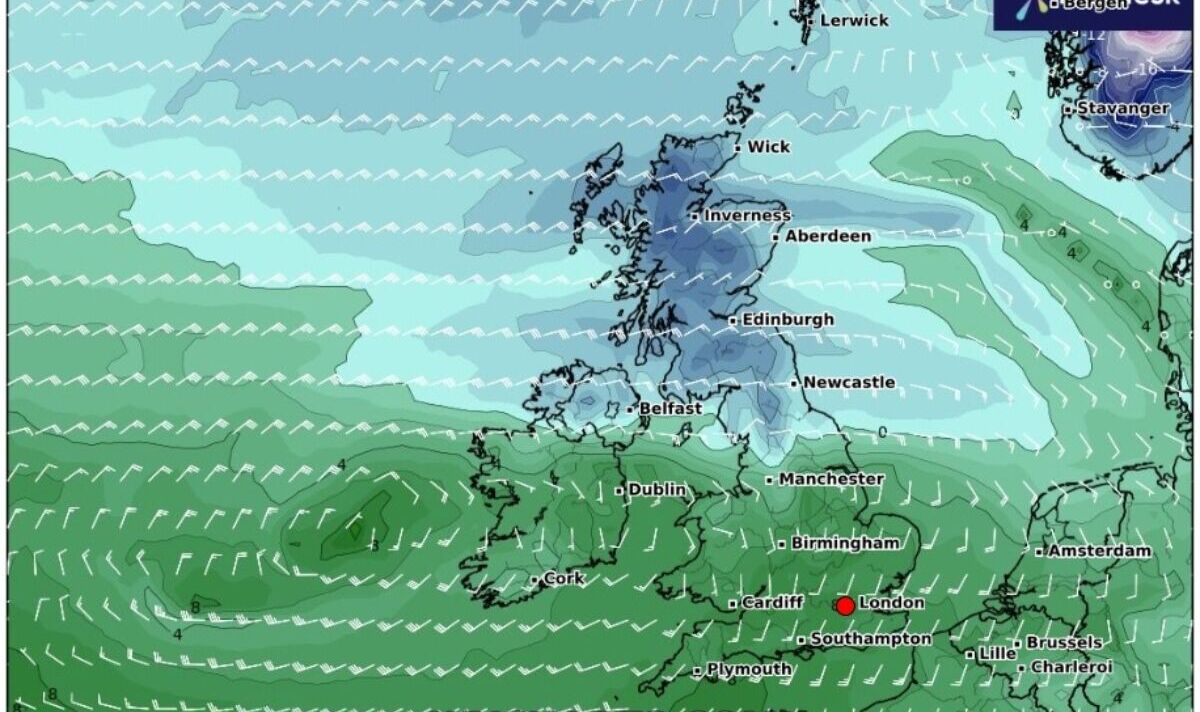 UK weather maps show Britain hammered by 96 hours of non-stop snow ...