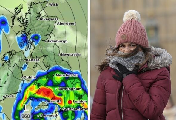 UK weather maps show Britain hammered with 213 hours of non-stop snow ...