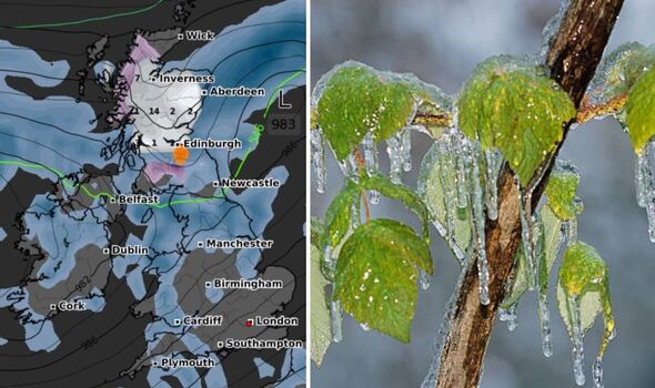 UK weather maps show Britain hammered by 96 hours of non-stop snow ... image.