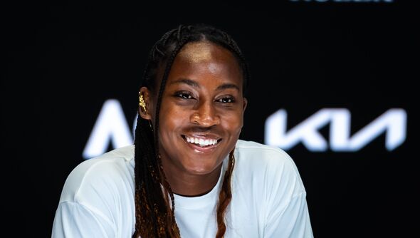 Coco Gauff grunting Australian Open exhibition