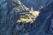 abandoned european town mountains