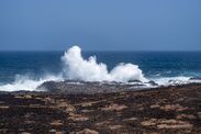 canary islands beach warning waves lanzarote