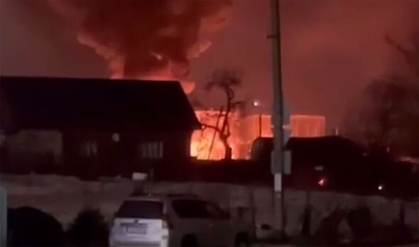 ukraine drone attack Russia oil depot 