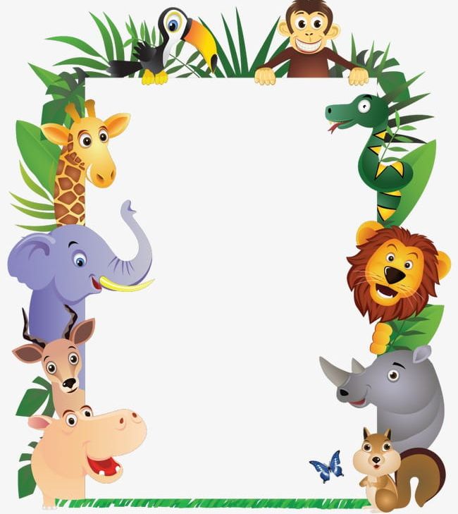 Animal Border PNG, Clipart, Animal Clipart, Animals, Animals Element, Border Clipart, Cartoon Free PNG Download