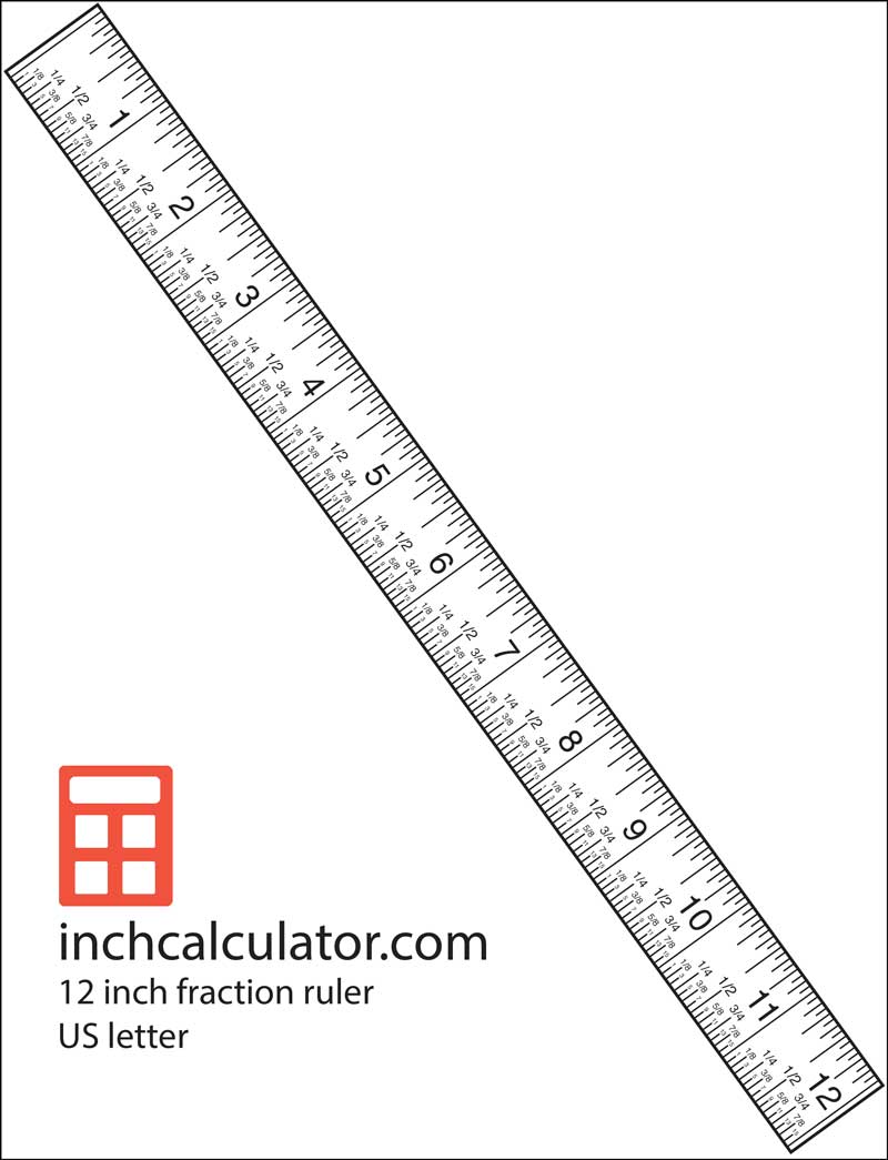 Ruler Measurements Chart With Fractions