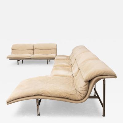  Saporiti Wave Sofa Set by Giovanni Offredi for Saporiti Italia 1970s