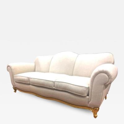 Maison Jansen Maison Jansen Exceptional Comfy Neoclassic Set of One Couch and Two Armchairs