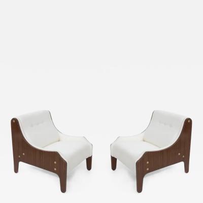 Marco Zanuso Marco Zanuso Armchairs Milord in White Boucl for Arflex 1957 Published