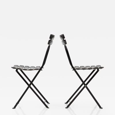 Marco Zanuso Pair of Folding Chairs by Marco Zanuso for Zanini