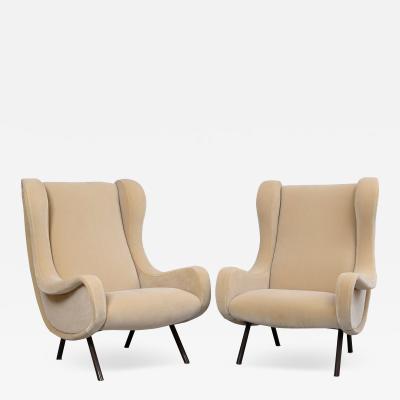 Marco Zanuso Pair of Marco Zanuso Senior Armchairs for Arflex Italy c1950