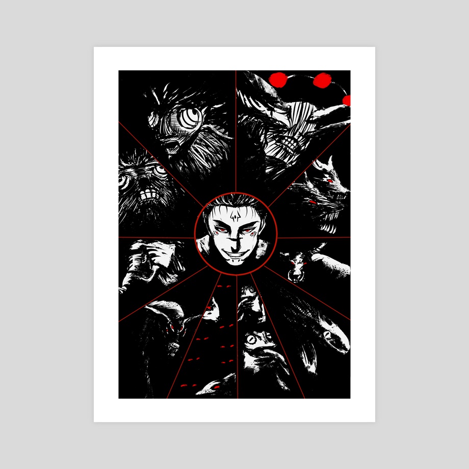 Ten Shadows - Sukuna, an art print by Lucas M - INPRNT