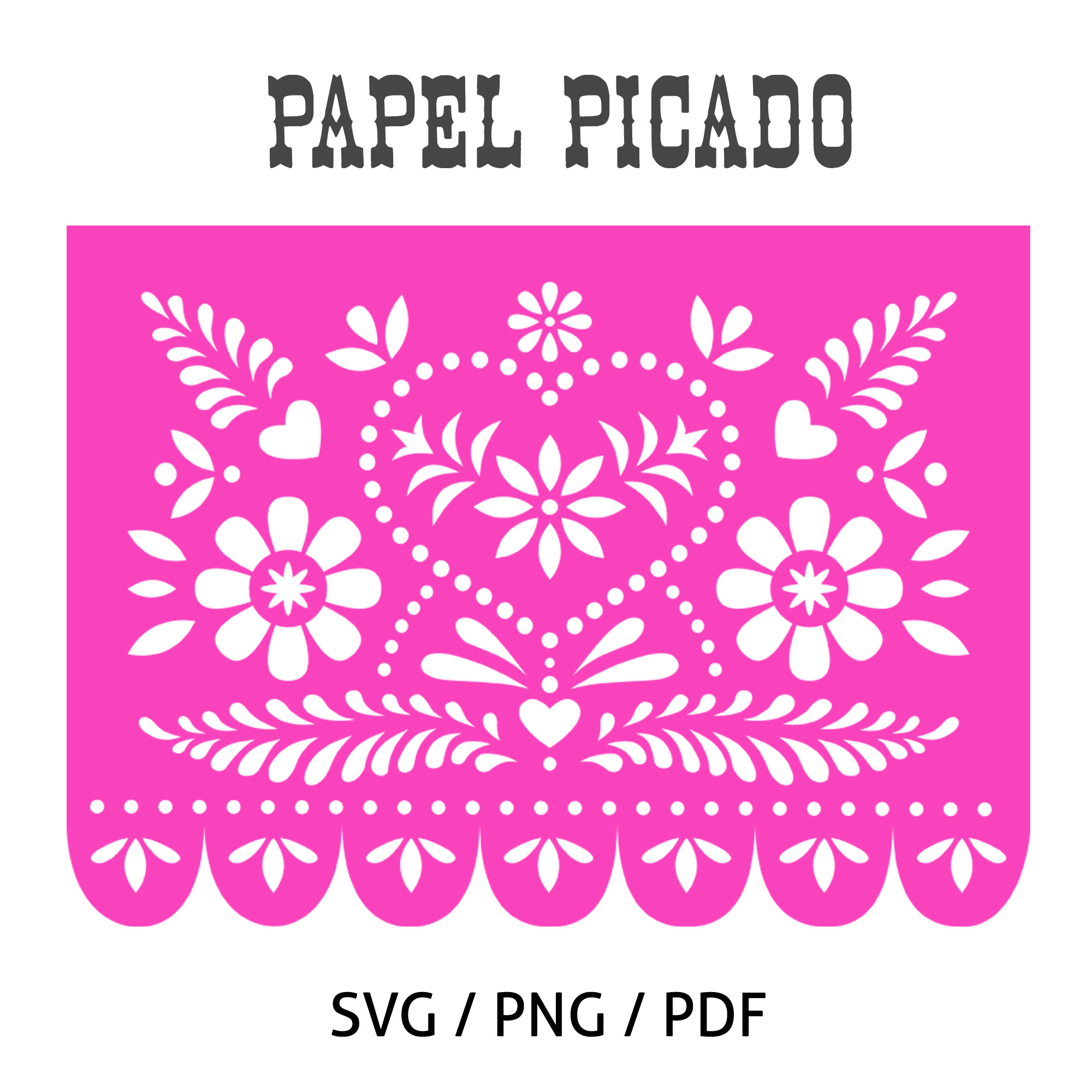 Mexico Papel Picado Banner SVG PNG Files Papel Picado, 58% OFF