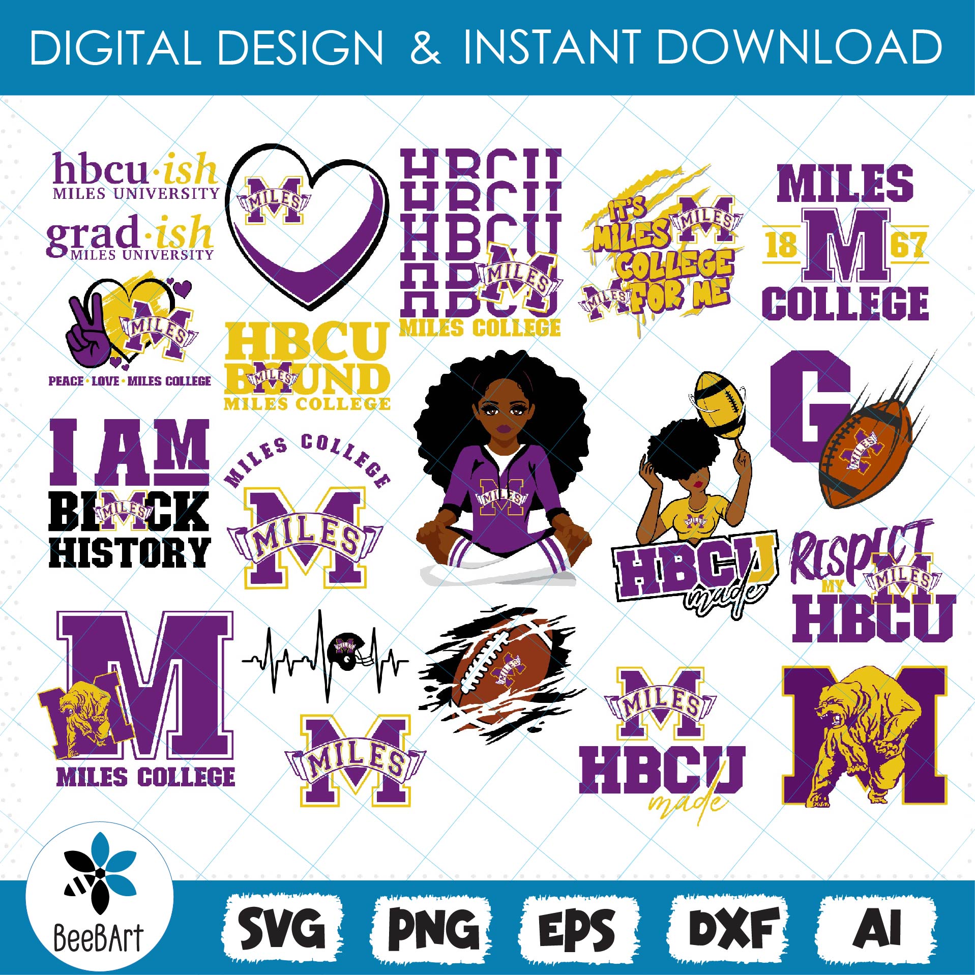 Miles College Svg Hbcu Svg Collections Hbcu Logo Svg - vrogue.co