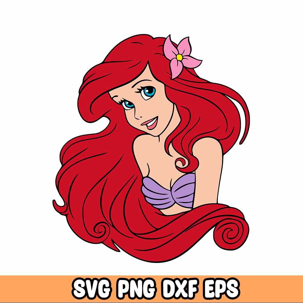 ittle Mermaid Clipart, Little Mermaid PNG Instant Download, - Inspire ...