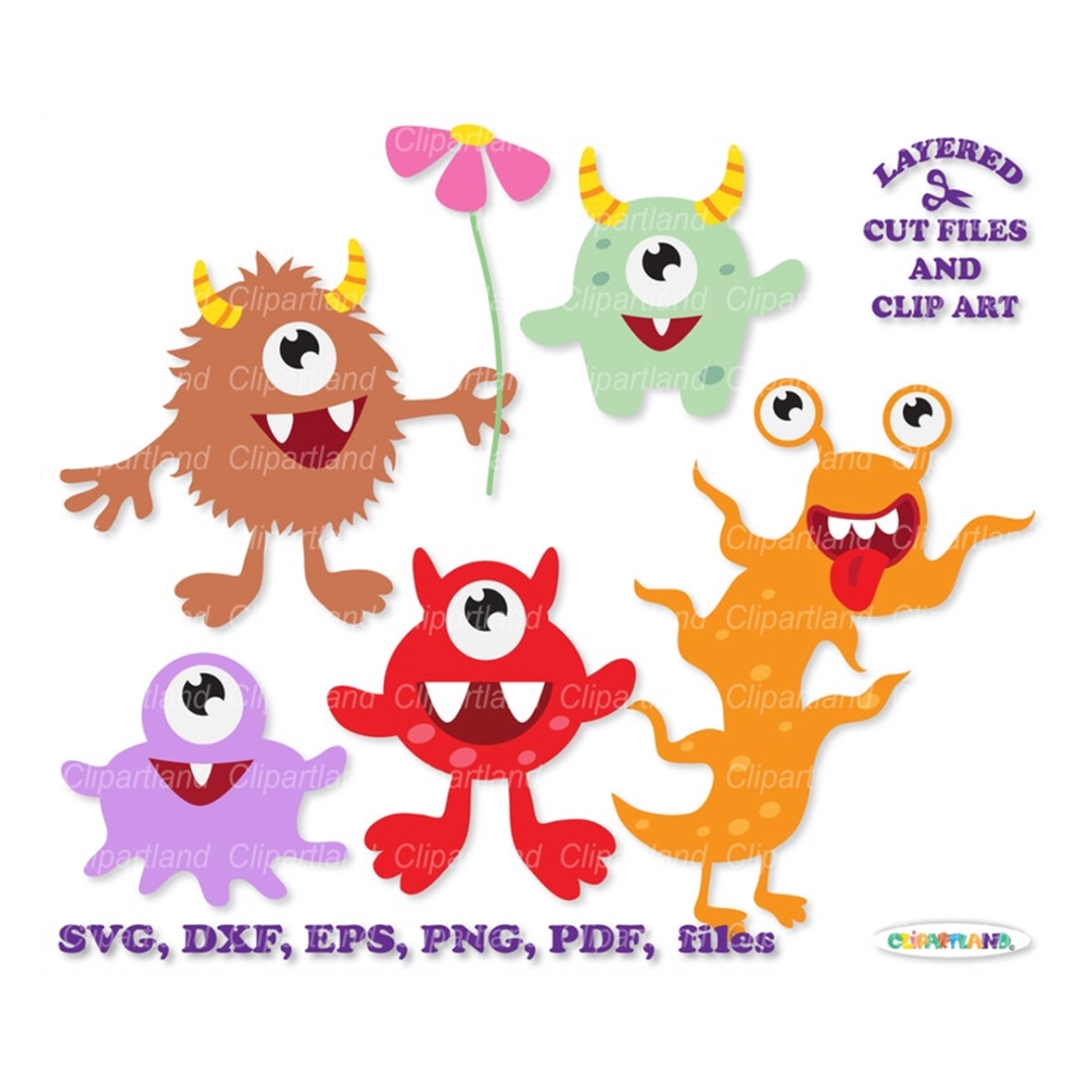 INSTANT Download. Monsters svg and dxf cut files. M_29. Pers - Inspire ...