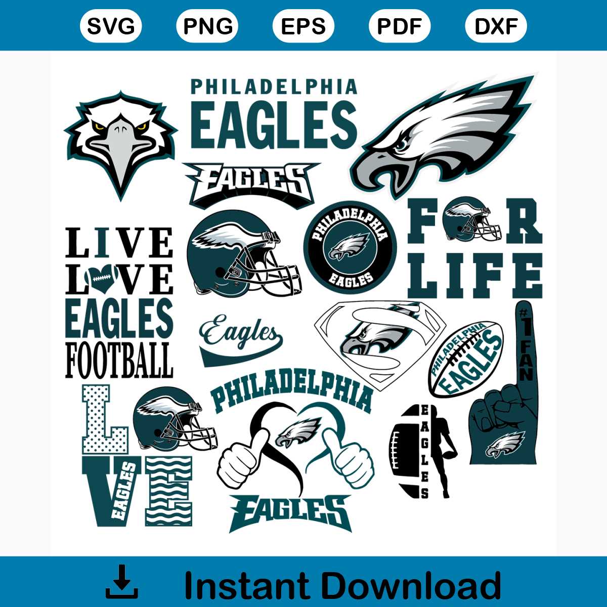 Philadelphia Eagles Logo Bundle Svg, Philadelphia Svg, Phila - Inspire ...