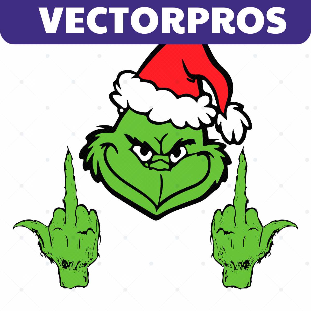 Grinch Middle Finger Funny Grinch Face SVG For Cricut Files - Inspire ...