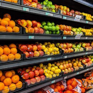 produce shelves