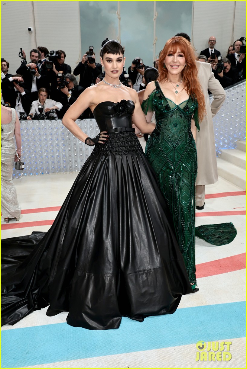 Photo: lily james black leather gown to met gala 06 | Photo 4927766 ...