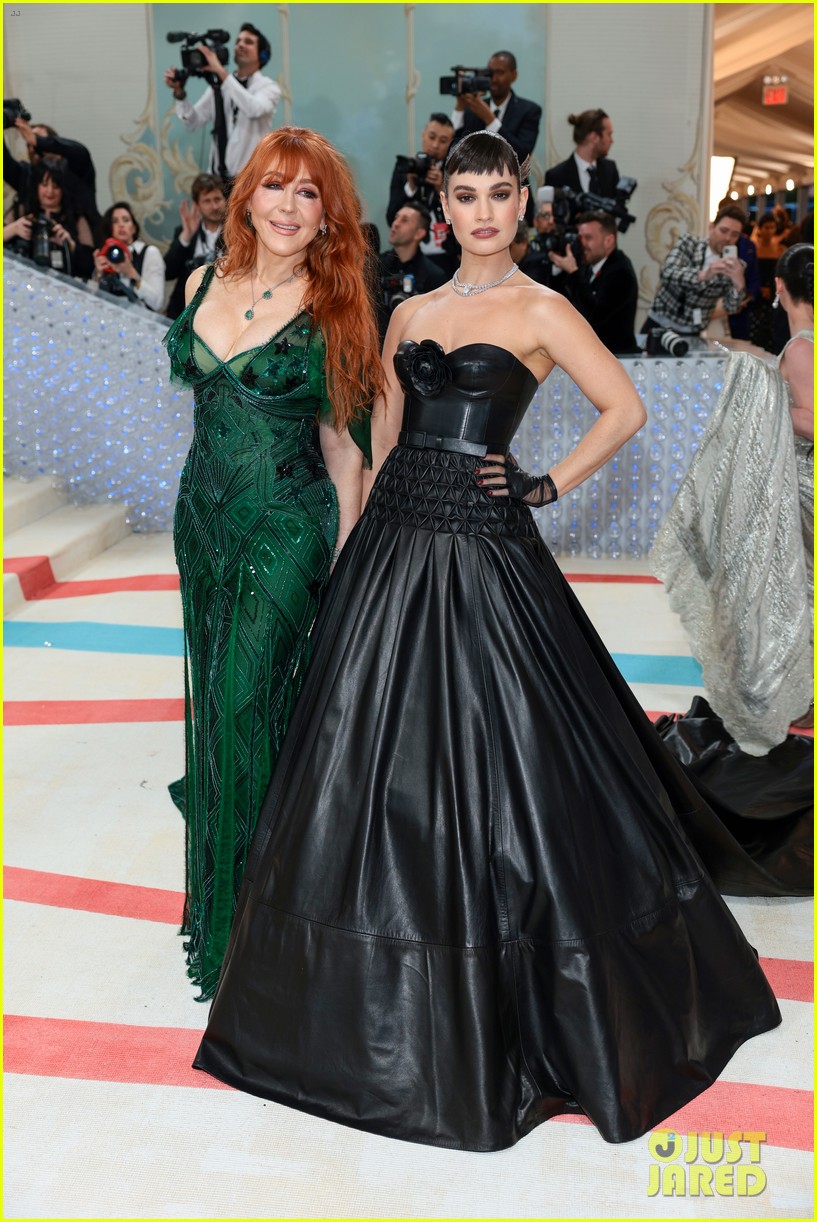 Photo: lily james black leather gown to met gala 13 | Photo 4927773 ...