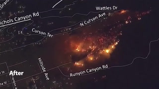 Piles of ash line streets in videos showing LA fire devastation