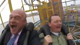 Watch: Ed Davey takes on Lib Dem challenge while riding roller coaster