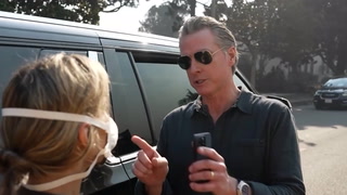 California mother confronts governor over wildfires in Los Angeles