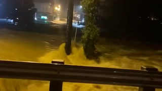 Floodwaters rage across Yelville as residents evacuated from homes